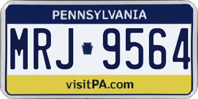PA license plate MRJ9564