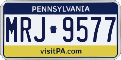PA license plate MRJ9577