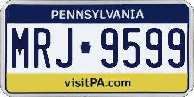 PA license plate MRJ9599