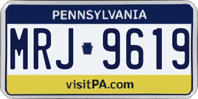 PA license plate MRJ9619
