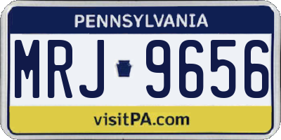 PA license plate MRJ9656