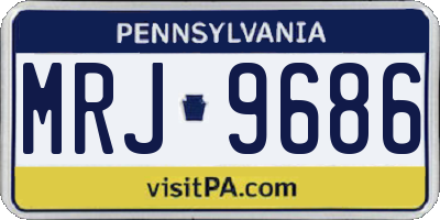 PA license plate MRJ9686
