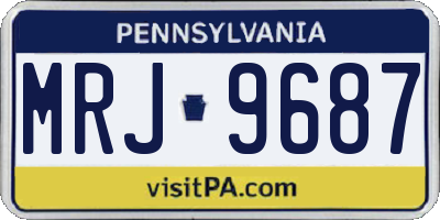 PA license plate MRJ9687