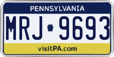 PA license plate MRJ9693