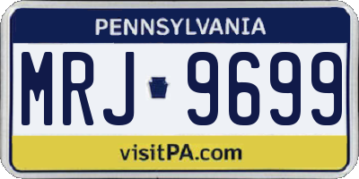 PA license plate MRJ9699