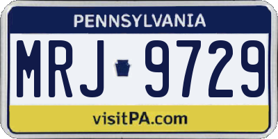 PA license plate MRJ9729