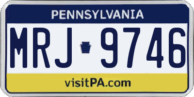 PA license plate MRJ9746