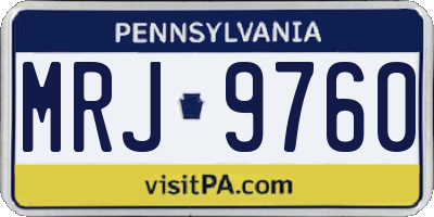 PA license plate MRJ9760