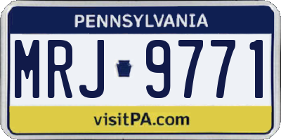 PA license plate MRJ9771