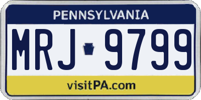 PA license plate MRJ9799