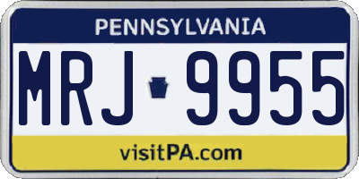 PA license plate MRJ9955