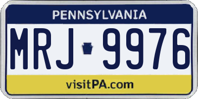 PA license plate MRJ9976