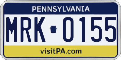 PA license plate MRK0155
