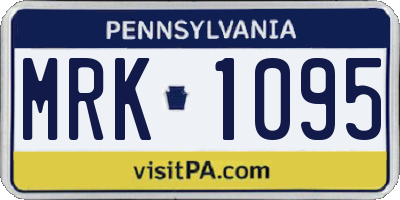 PA license plate MRK1095