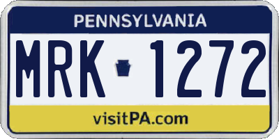PA license plate MRK1272