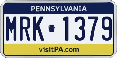PA license plate MRK1379