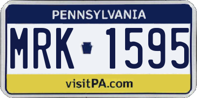PA license plate MRK1595