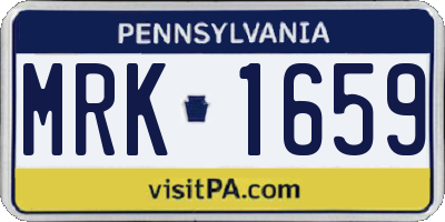 PA license plate MRK1659