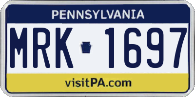 PA license plate MRK1697