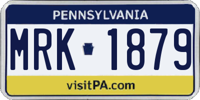 PA license plate MRK1879