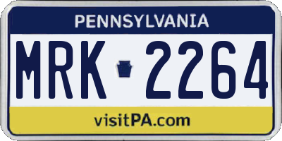 PA license plate MRK2264