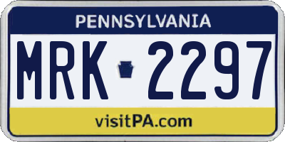 PA license plate MRK2297
