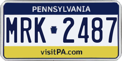 PA license plate MRK2487