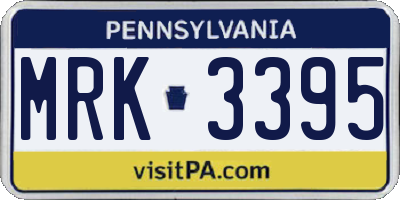 PA license plate MRK3395