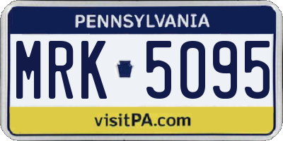 PA license plate MRK5095