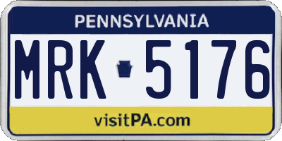 PA license plate MRK5176
