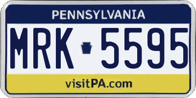 PA license plate MRK5595