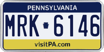 PA license plate MRK6146