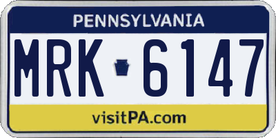 PA license plate MRK6147