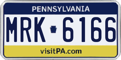PA license plate MRK6166