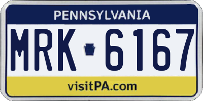 PA license plate MRK6167
