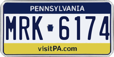 PA license plate MRK6174