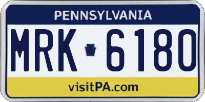PA license plate MRK6180