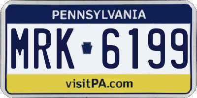 PA license plate MRK6199