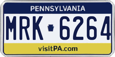 PA license plate MRK6264