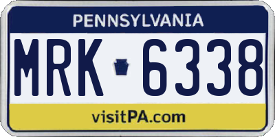 PA license plate MRK6338
