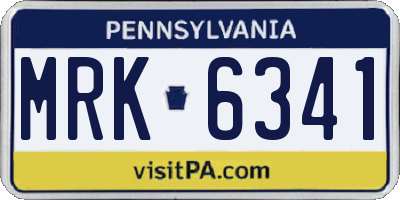 PA license plate MRK6341