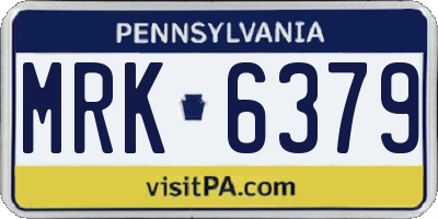 PA license plate MRK6379
