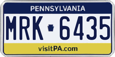PA license plate MRK6435