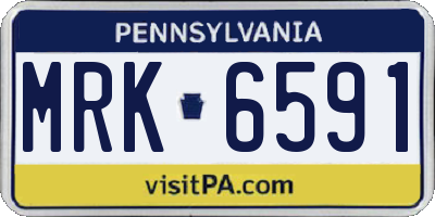 PA license plate MRK6591