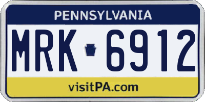 PA license plate MRK6912