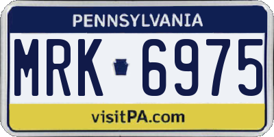 PA license plate MRK6975