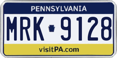 PA license plate MRK9128