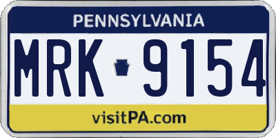 PA license plate MRK9154