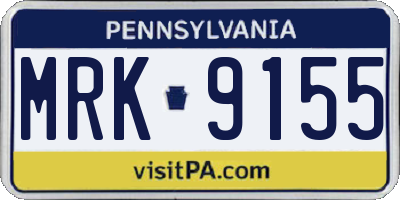 PA license plate MRK9155