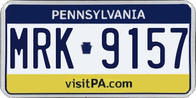 PA license plate MRK9157